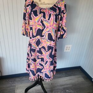 Simply Southern Pink and Blue Starfish Dress